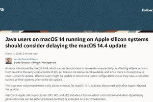 【macOS】Sonoma 14.4適用後にJavaがクラッシュ