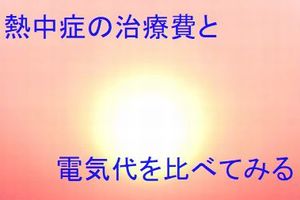 熱中症の治療費と電気代を比べてみる