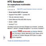 Le HTC Sensation est enfin disponible chez SFR !