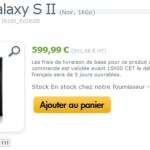 Le Samsung Galaxy S II est en stock sur Expansys