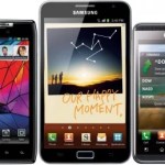 Comparaison entre le Google Galaxy Nexus, le Motorola RAZR, le Samsung Galaxy Note, le LG Optimus 3D et le HTC Sensation XE