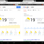 Une présentation interactive de la météo sur les tablettes et sur le moteur de recherche de Google