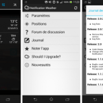 Notification Weather, retrouvez les prévisions météo dans votre barre d’état