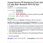 Bon plan : Huawei Ascend P6 à moins de 130 euros