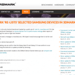 Le classement 3DMark de retour pour les tricheurs : les Samsung Galaxy S4 et Note 3