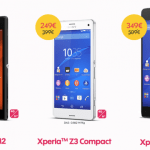 Bon plan : 160 euros de réduction sur le Xperia Z3, 150 euros sur le Xperia Z3 Compact et 40 euros sur le Xperia M2