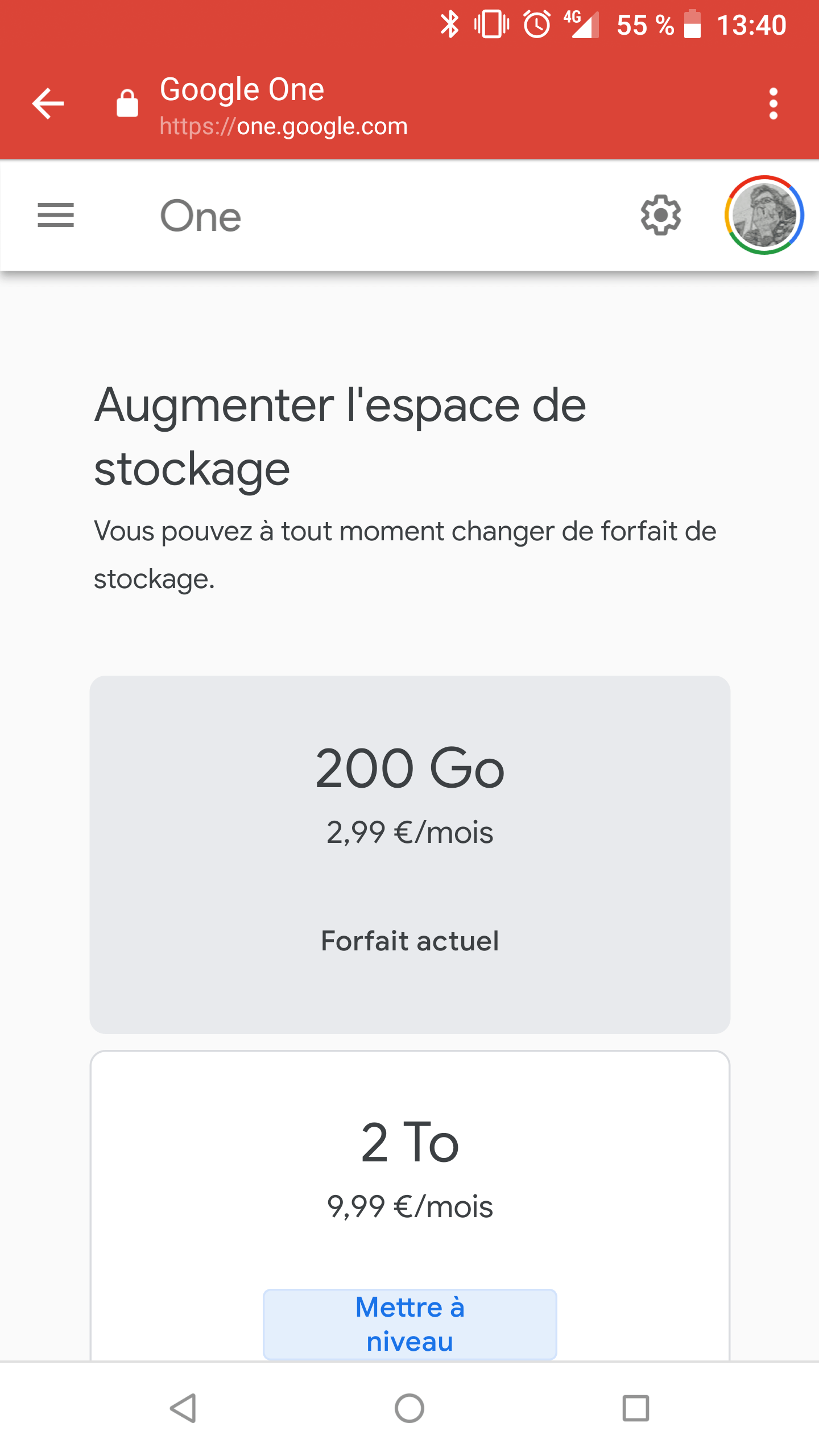 Google One tarif en France (2)