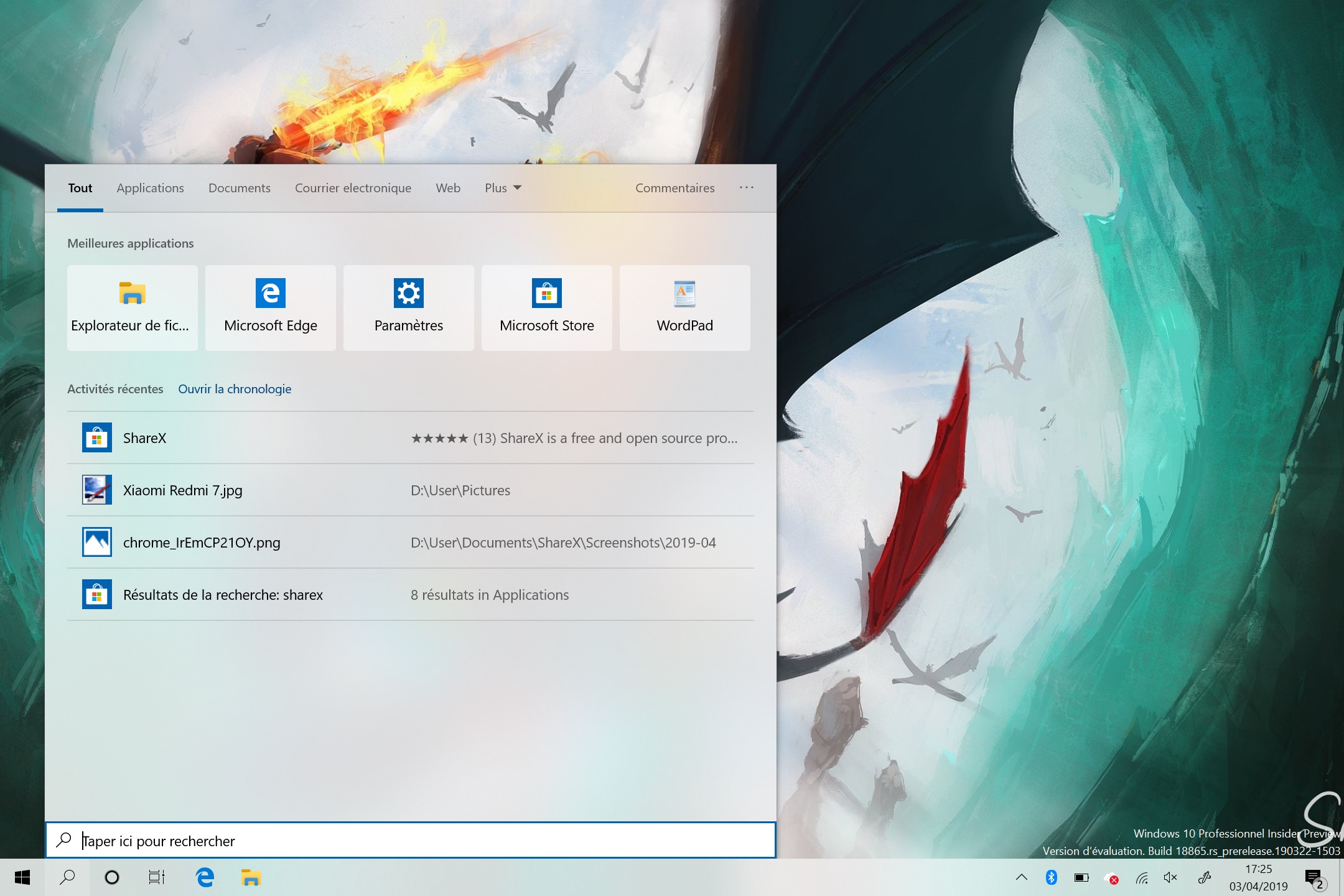 Windows 10 19H1 recherche (3)