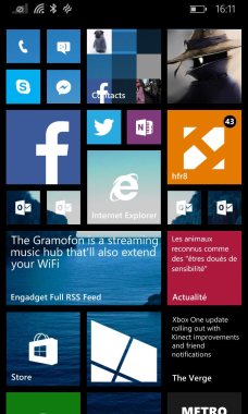 Windows Phone 8.1 lanceur UI 1