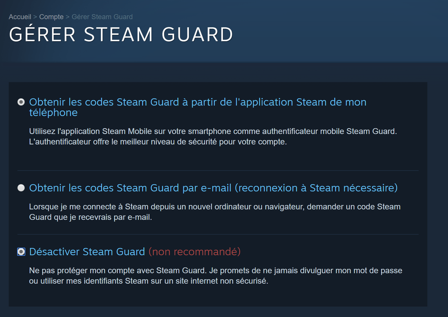 Steam double authentification 2