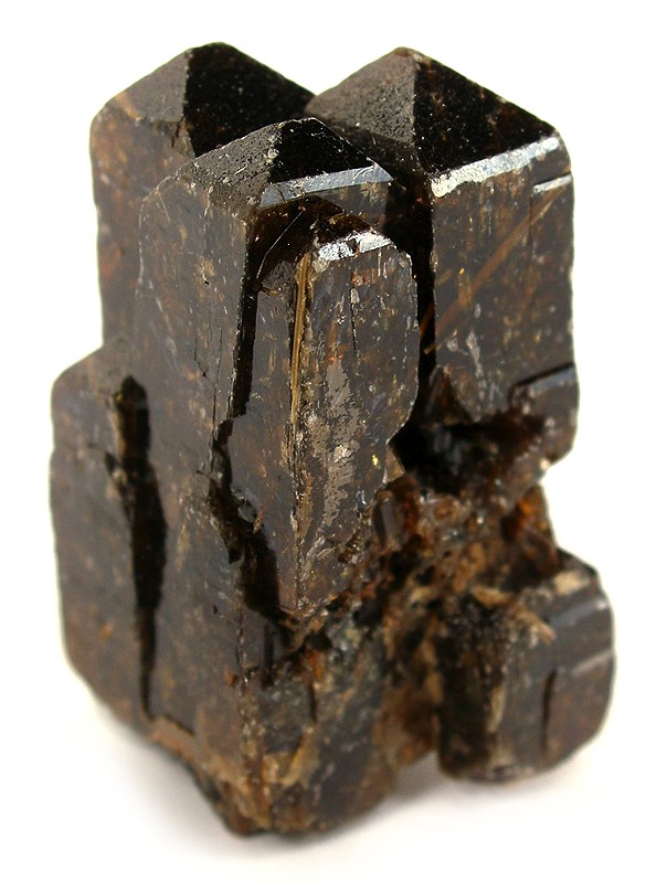 Un cristal de xénotime associé à de la rutile (titane). Crédit : Robert M. Lavinsky // Wikimedia Commons