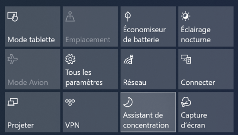 Centre notifications Windows 2