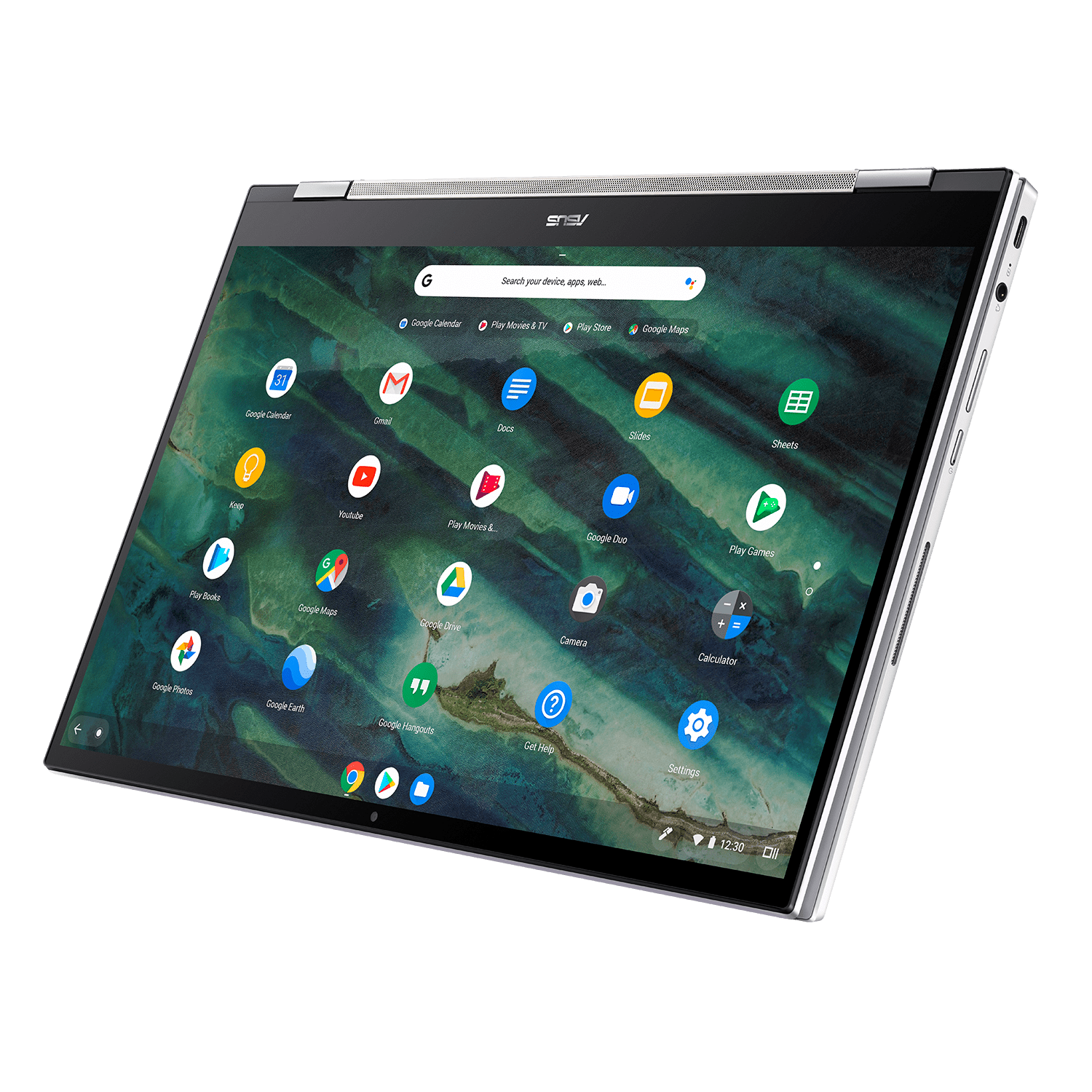 Chromebook Flip_C436_Aerogel White_Tablet mode