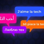 "J'aime la tech" en différentes langues // Source : Frandroid