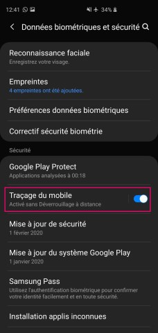 Samsung désactiver find my mobile (3)