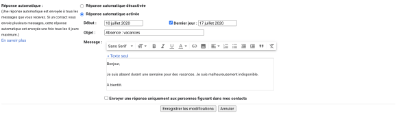 Reponse auto mail 4