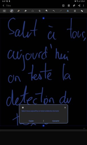 Samsung Galaxy Tab S6 Lite - Reconnaissance du texte