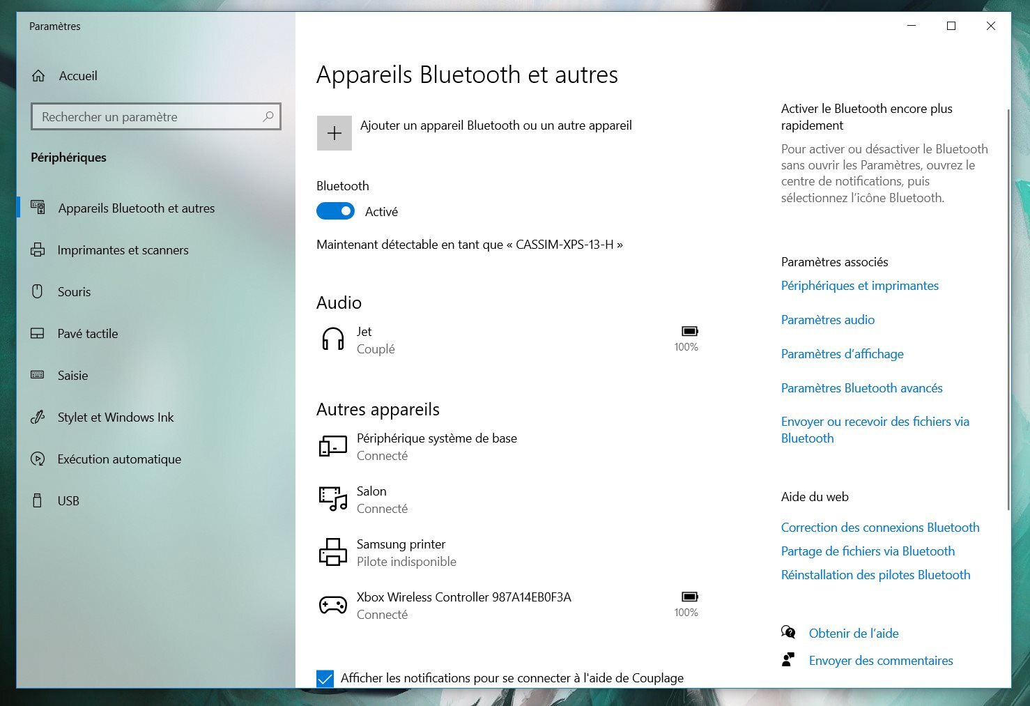 Le menu Bluetooth affiche le niveau de batterie de la manette // Source : Frandroid