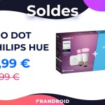 Ce pack Echo Dot + 2 ampoules Philips Hue n’est qu’à 85 € pour les soldes