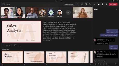 Microsoft Teams PowerPoint Live // Source : Microsoft