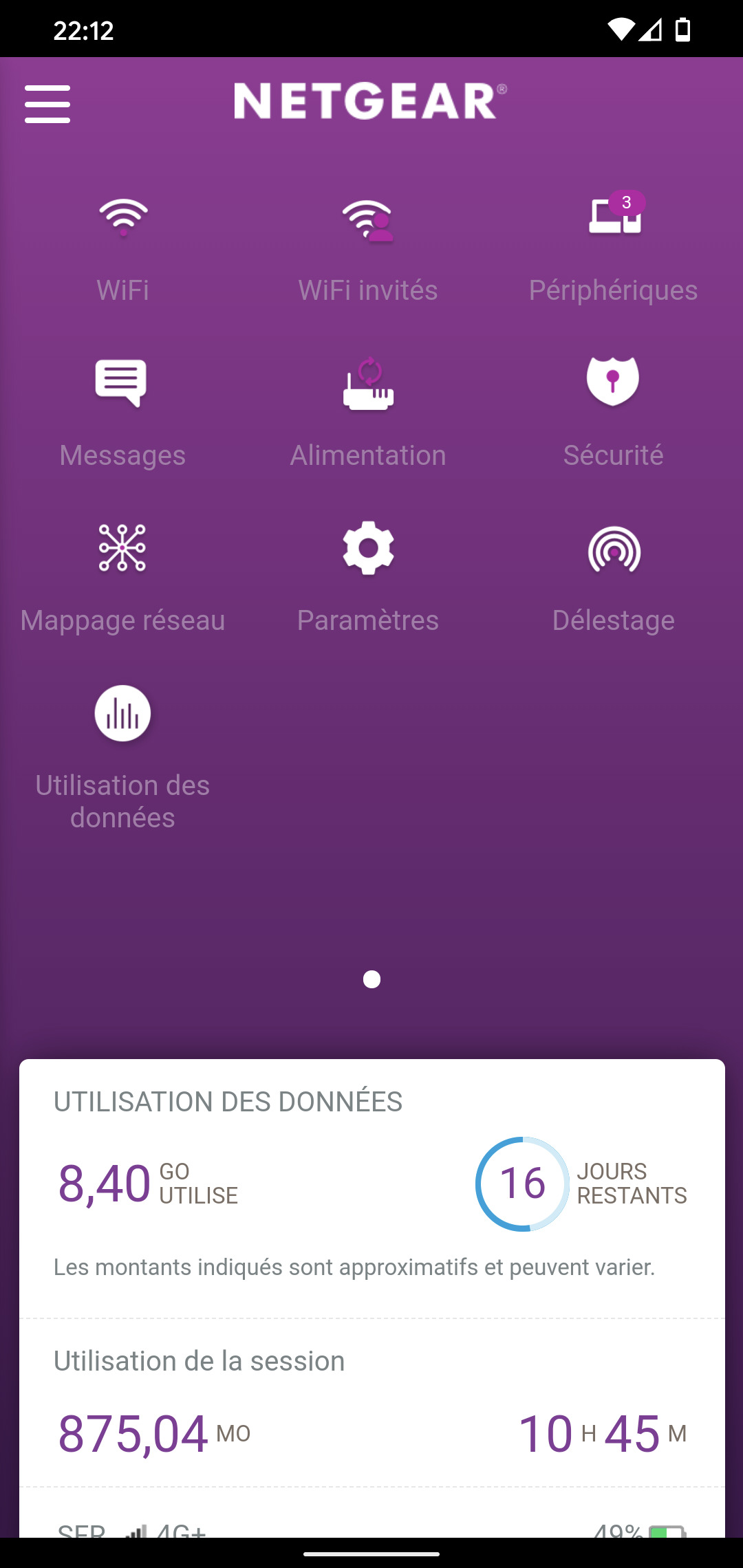 Visiblement conçue avec une solution multiplateforme, l'application Netgear Mobile détonne sur Android comme sur iOS
