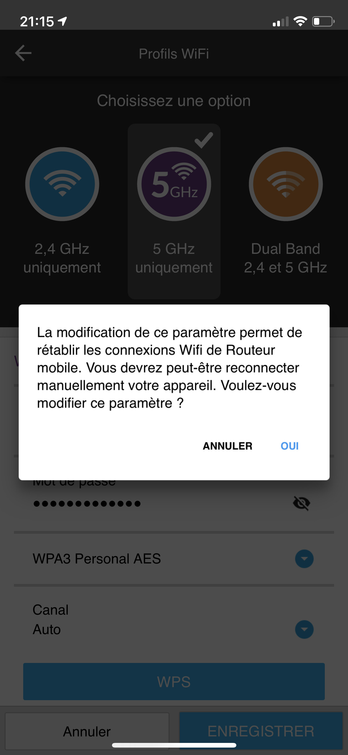 Un énième exemple de traduction maladroite : la modification ne "rétablit" pas les connexions mais les "réinitialise" !