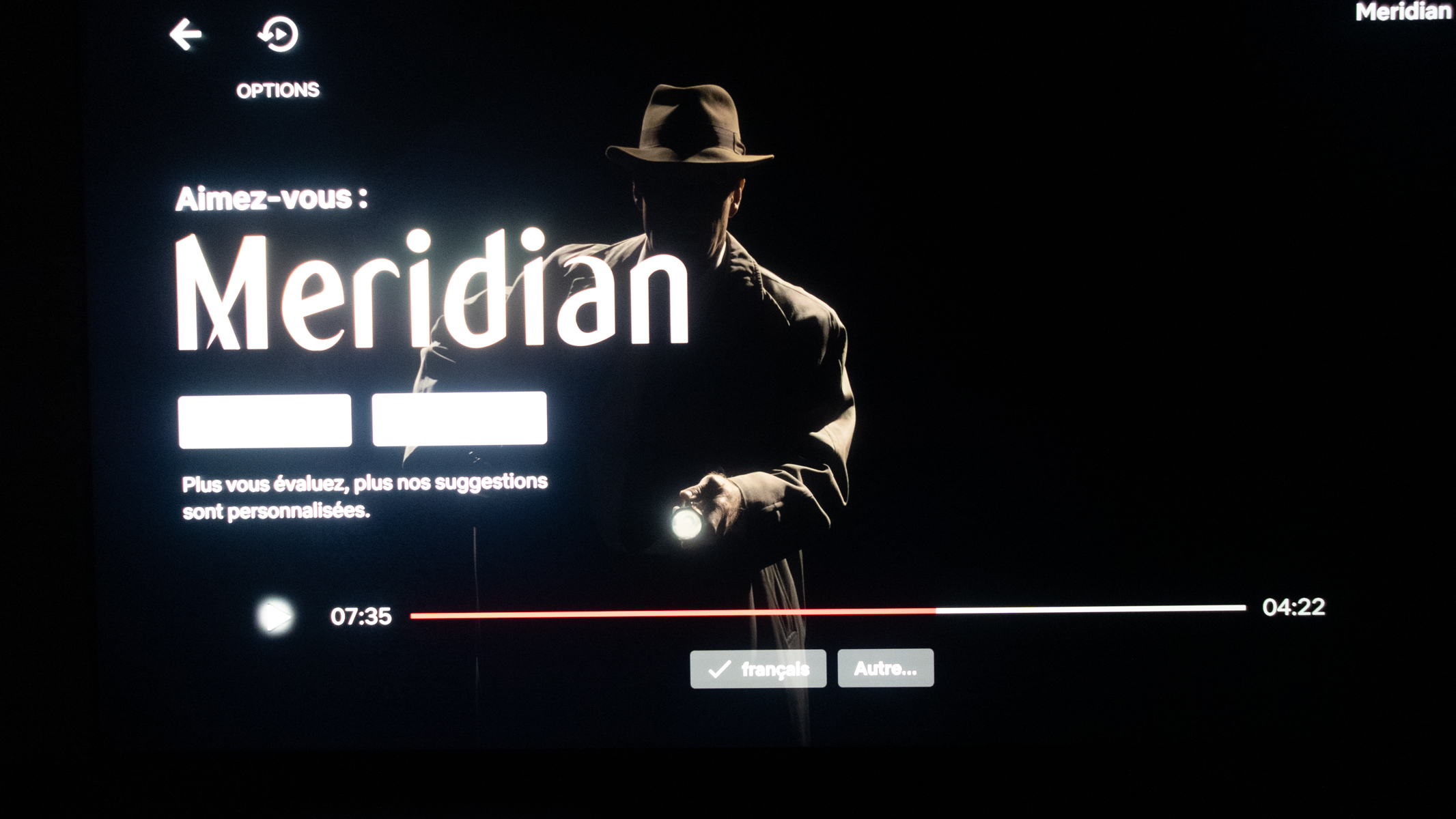 Boucle de démo Meridian - Netflix