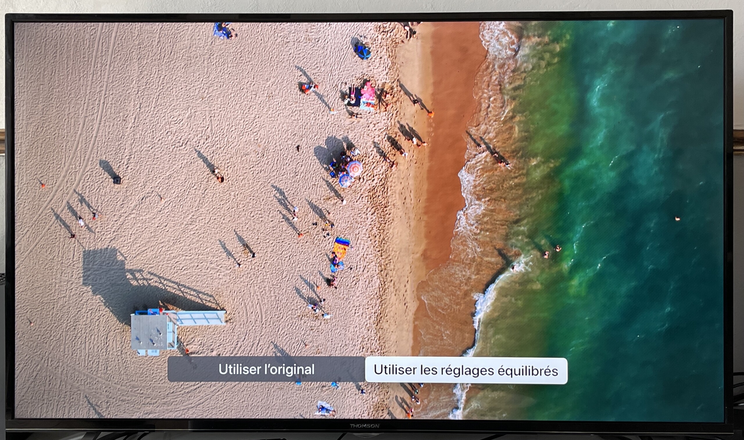 Les réglages proposés après les mesures d'équilibre des couleurs de l'Apple TV // Source : Frandroid