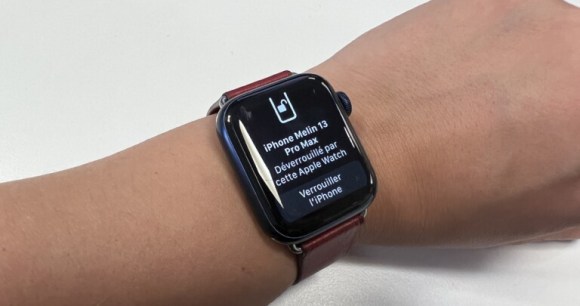 L’Apple Watch vous signale le déverrouillage de l’iPhone // Source : Frandroid