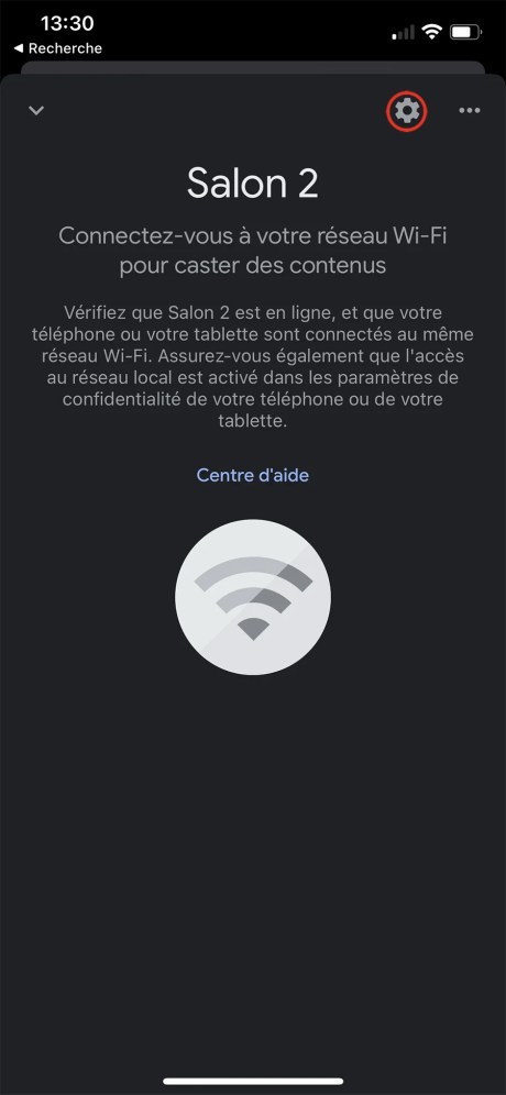 Capture app Google Home réinitialisation 03