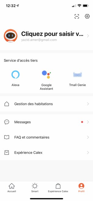 Même si ils sont présent dans l'app, la caméra ne supporte pas les Assistants Vocaux // Source : Frandroid / Yazid Amer