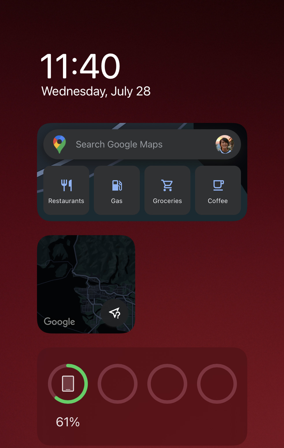 Google Maps widget iOS