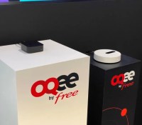 Apple TV 4K avec l'application Oqee, à côté du serveur Freebox Pop