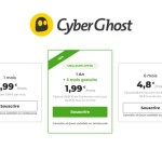 Cyberghost VPN offre actuellement 3 mois sur l’abonnement annuel (1,99 €/mois)