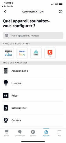 Il faut séléctionner un produit Amazon Echo // Source : Frandroid - Yazid Amer