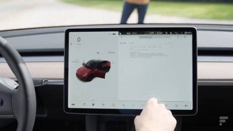 L'écran central de la Tesla Model Y // Source : Frandroid