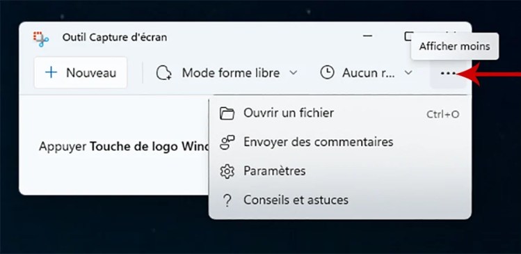 Comment réaliser une capture d'écran sur Windows 11 avec Outil Capture d'écran 006