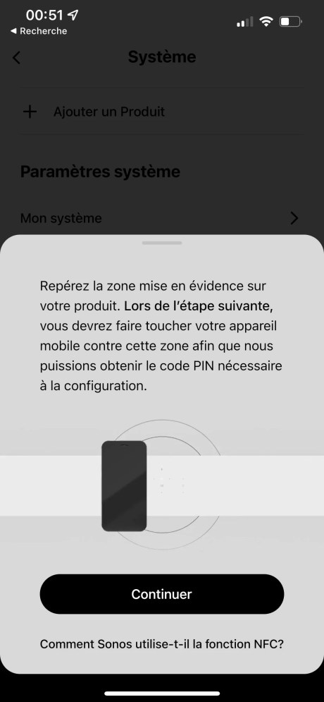 La Sonos Beam 2 simplifie la configuration si vous avez un iPhone // Source : Frandroid - Sonos