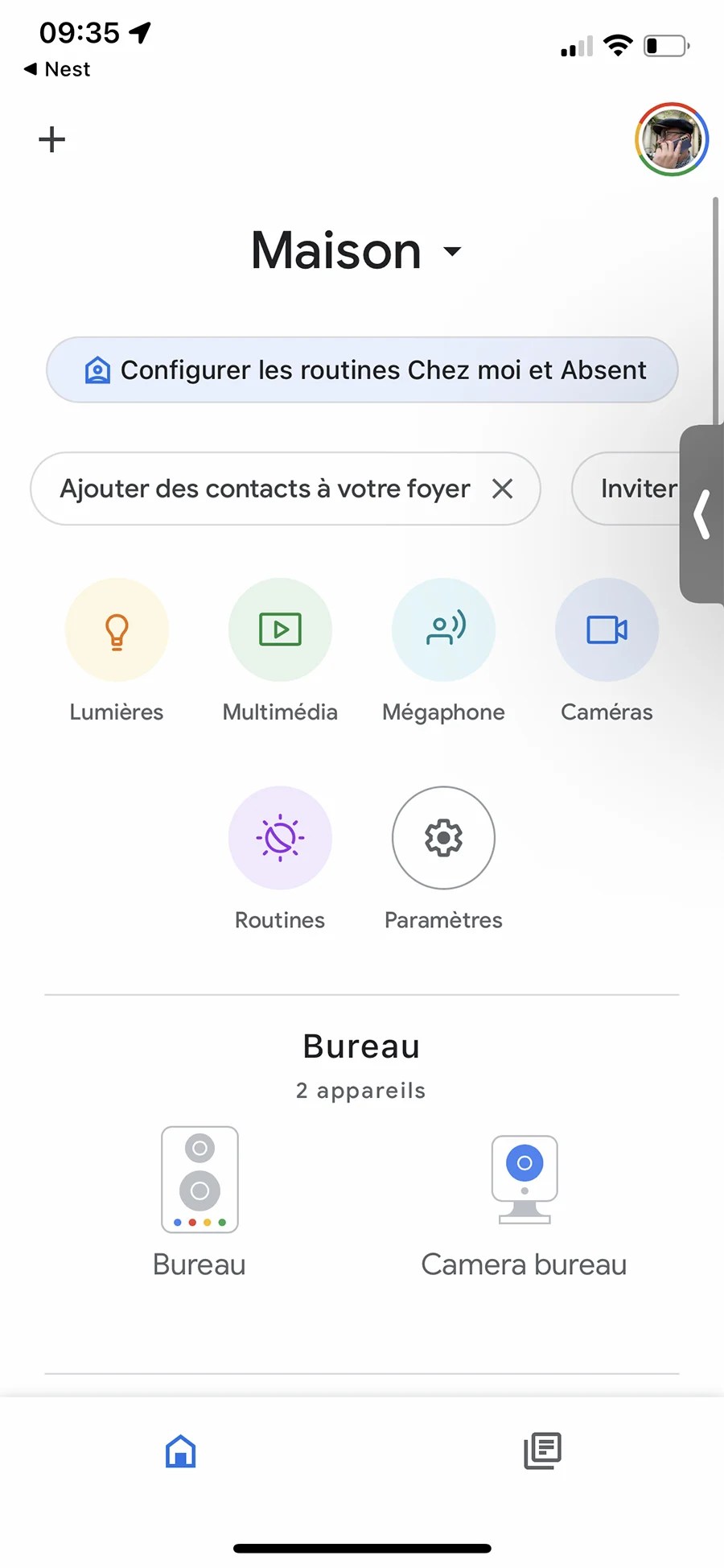 Adieu l’app Nest, bienvenue dans Google Home // Source : Frandroid - Yazid Amer