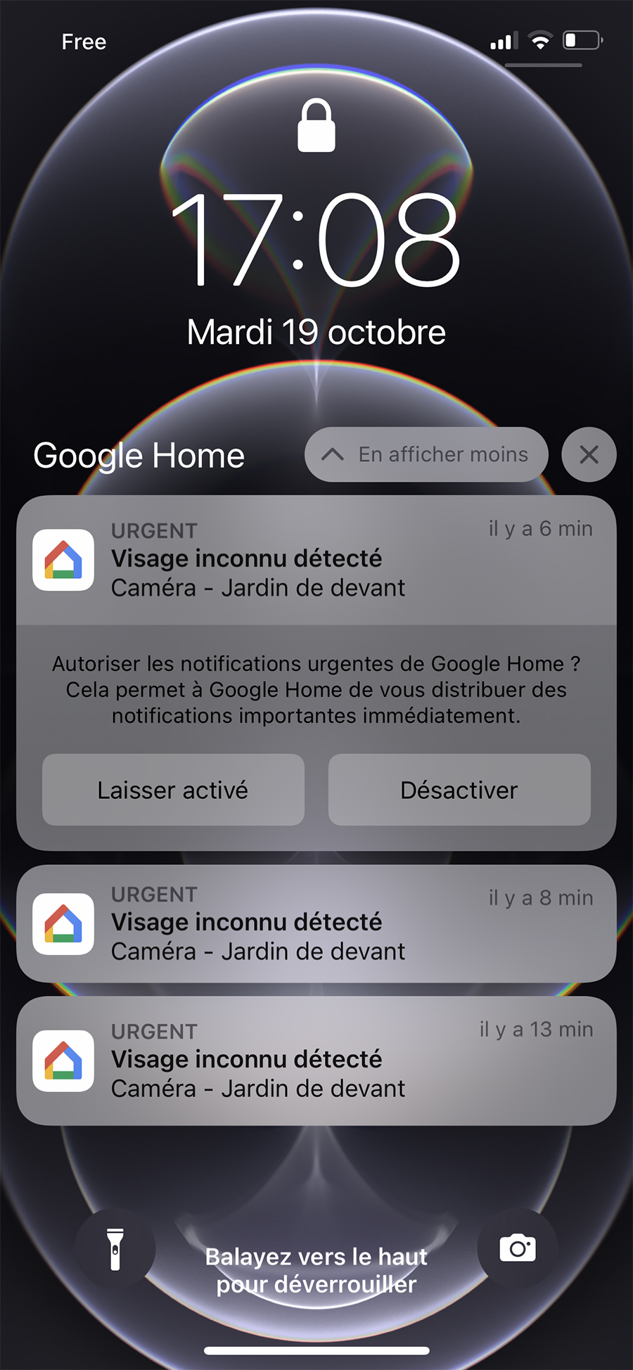 Les notifications affichent la raison des alertes. // Source : Frandroid - Yazid Amer