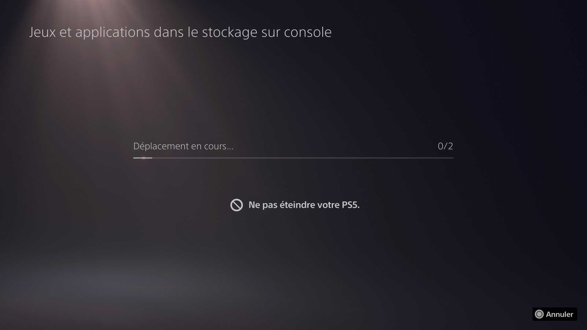 SSD PS5 Deplacement jeux