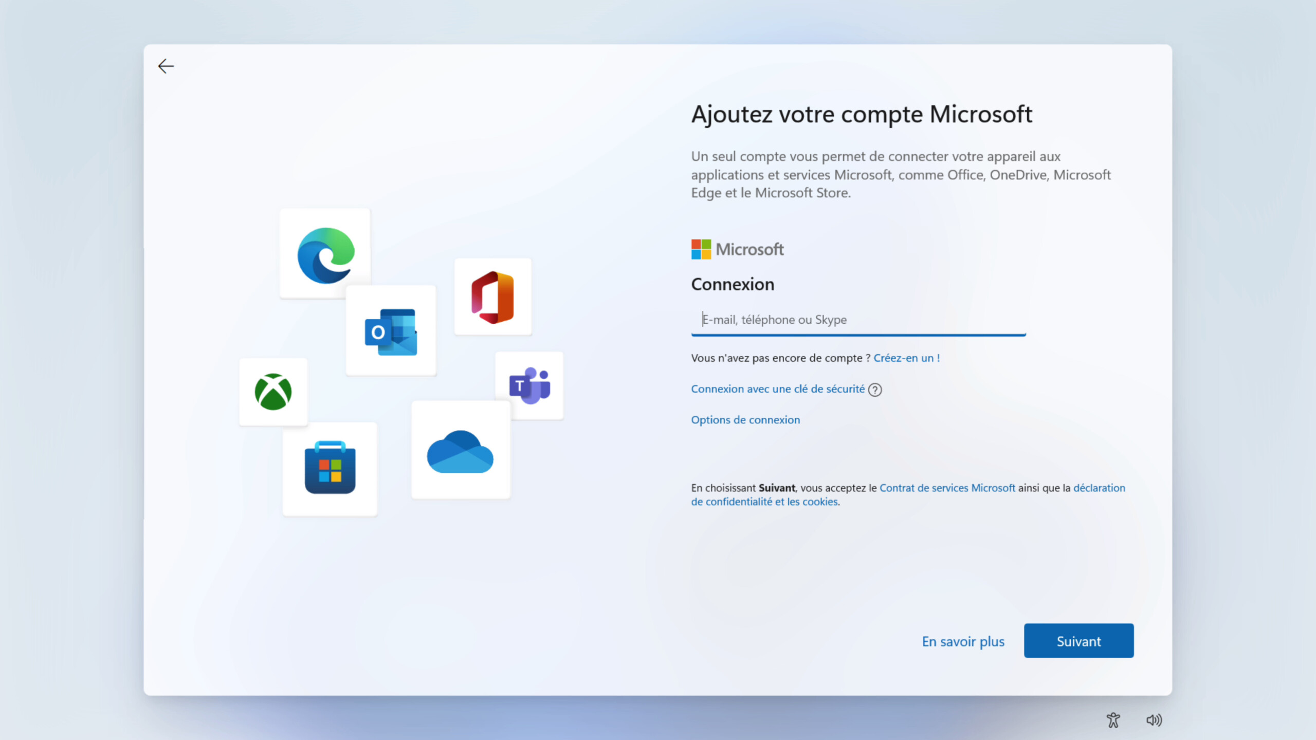 La configuration du compte Microsoft dans Windows 11 // Source : Frandroid