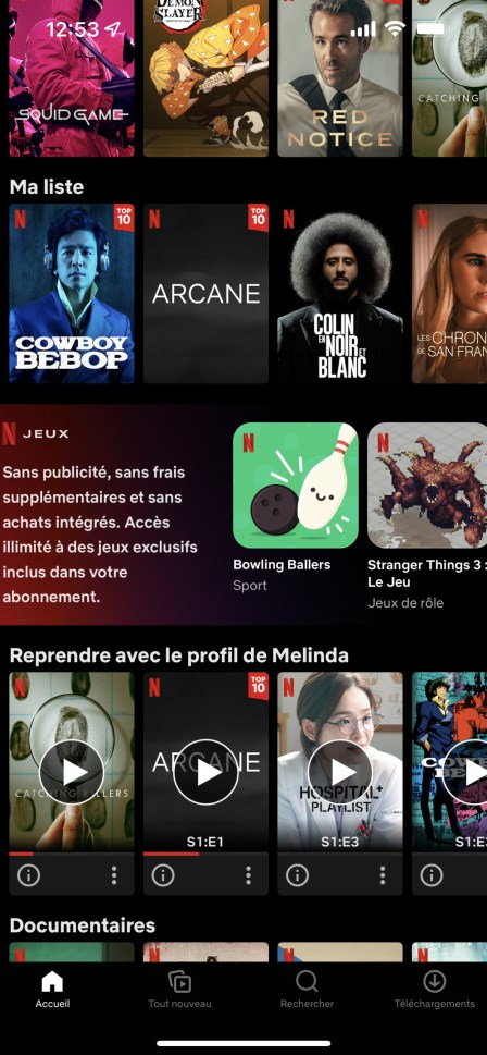 Netflix Jeux