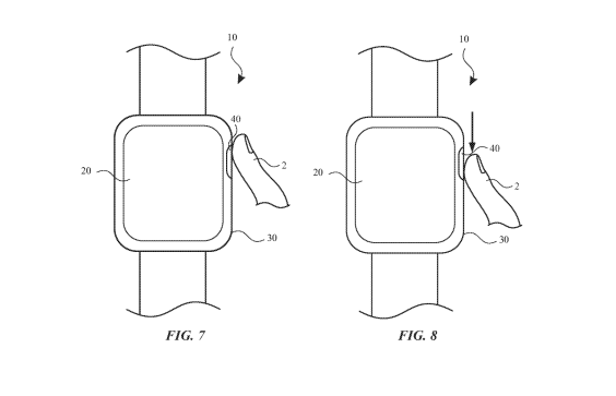 L'utilisation du capteur optique sur l'Apple Watch // Source : USPTO