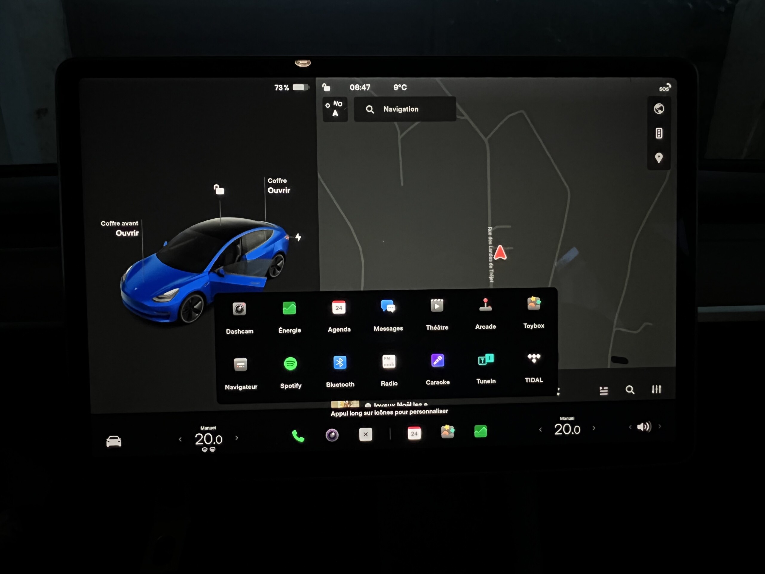 L'interface des Model 3 et Model Y a déjà été refondue en décembre 2021 // Source : Frandroid
