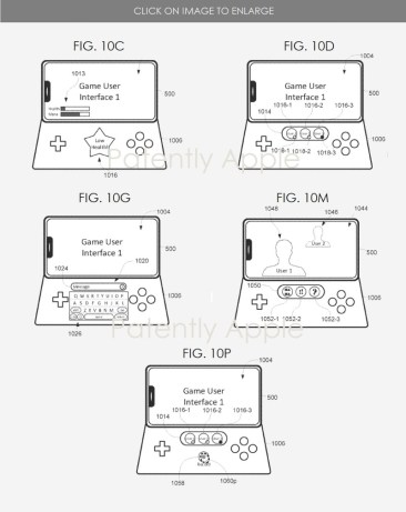 La manette en forme d'étui avec un écran intégré pour afficher du contenu supplémentaire et créer de nouvelles façons d'intéragir // Source : Patently Apple