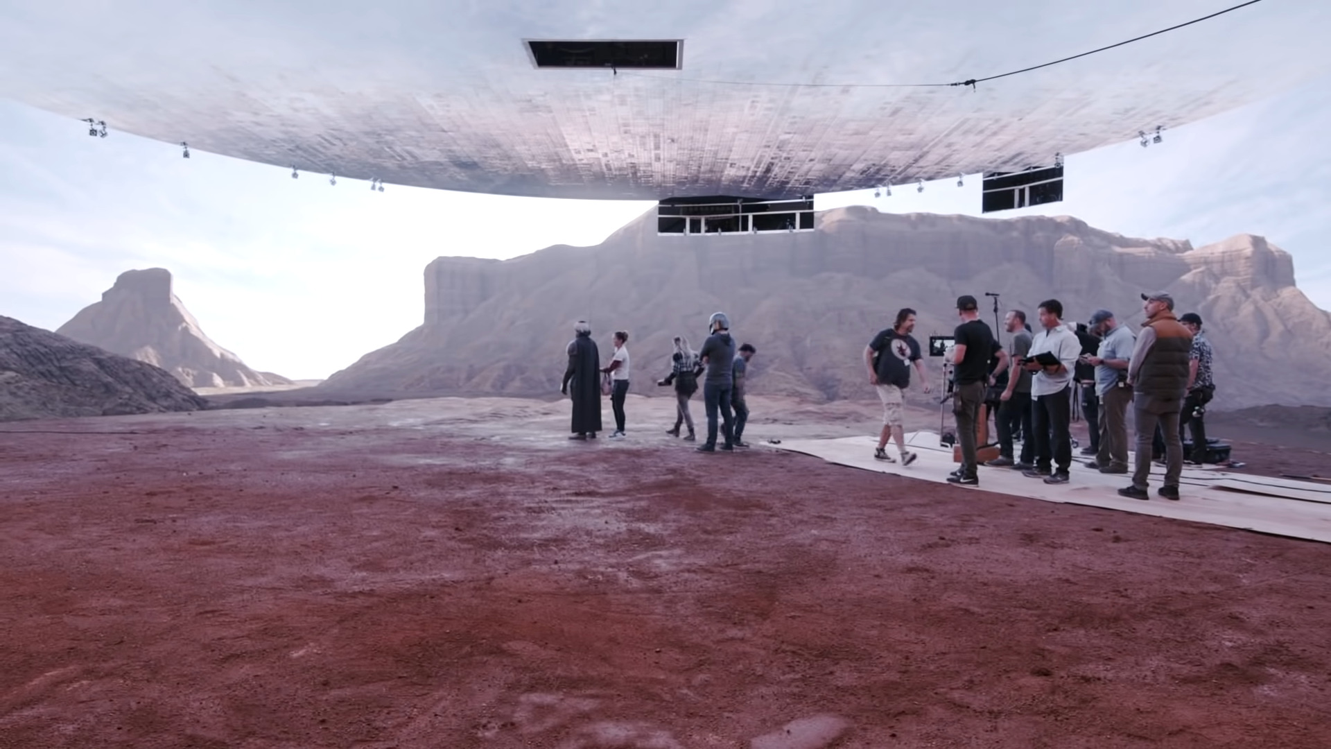 Le plateau de tournage avec StageCraft sur The Mandalorian // Source : Industrial Light & Magic