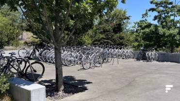 Les vélos sont en libre-service sur l'Apple Park // Source : FRANDROID - Melinda DAVAN-SOULAS