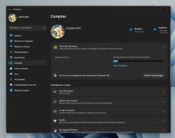 Les paramètres ont une page pour le compte Microsoft // Source : Frandroid