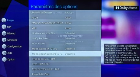 Passez en 60 Hz pour un input lag réduit.